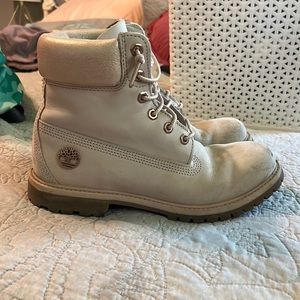 Baby pink Timberland boots